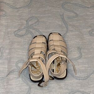 Sam Edelman Cream Strappy Sandals